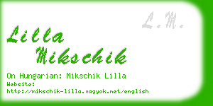 lilla mikschik business card